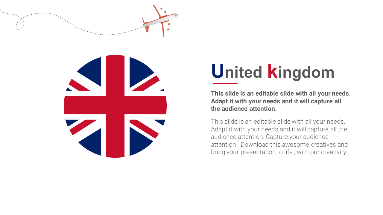 United Kingdom Flag PPT Presentation Slides Template